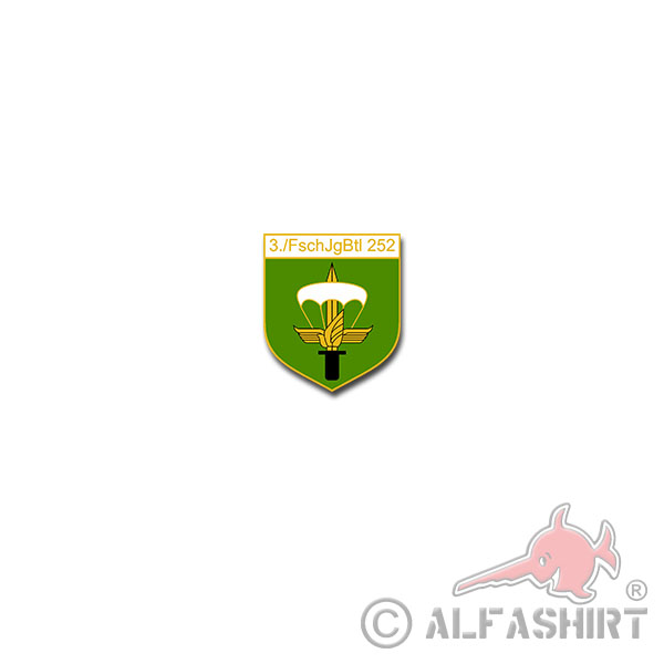 3 FschJgBtl 252 TYP2 Sticker Paratrooper Battalion Bundeswehr 6x7cm # A3855