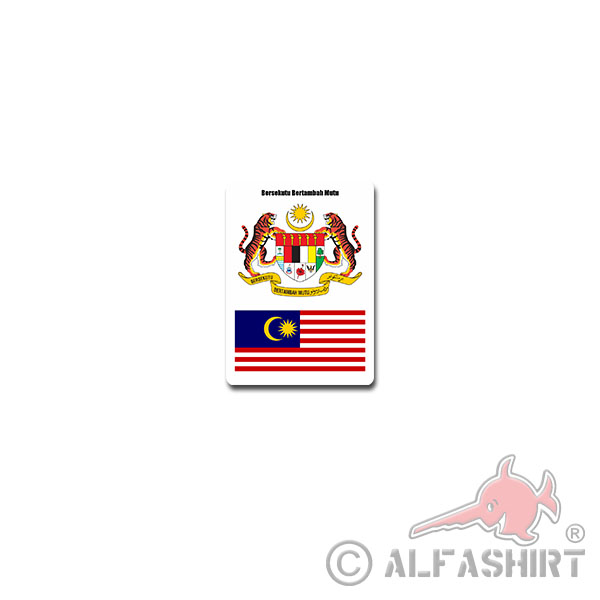 Malaysia Aufkleber Sticker Malaysien Staat Südostasien Malaysisch 5x7cm#A4169