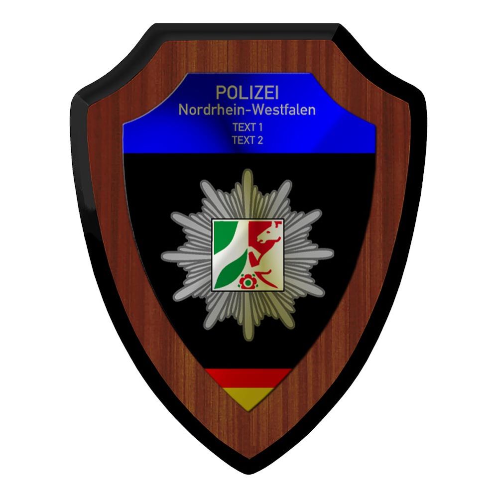 Wappenschild personalisierbar Polizei NRW Polizeistern Polizeidienst #46868