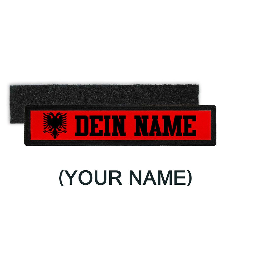 Namenspatch Albanien DEIN NAME Personalisiert Balkan Tirana  Uniform #36303