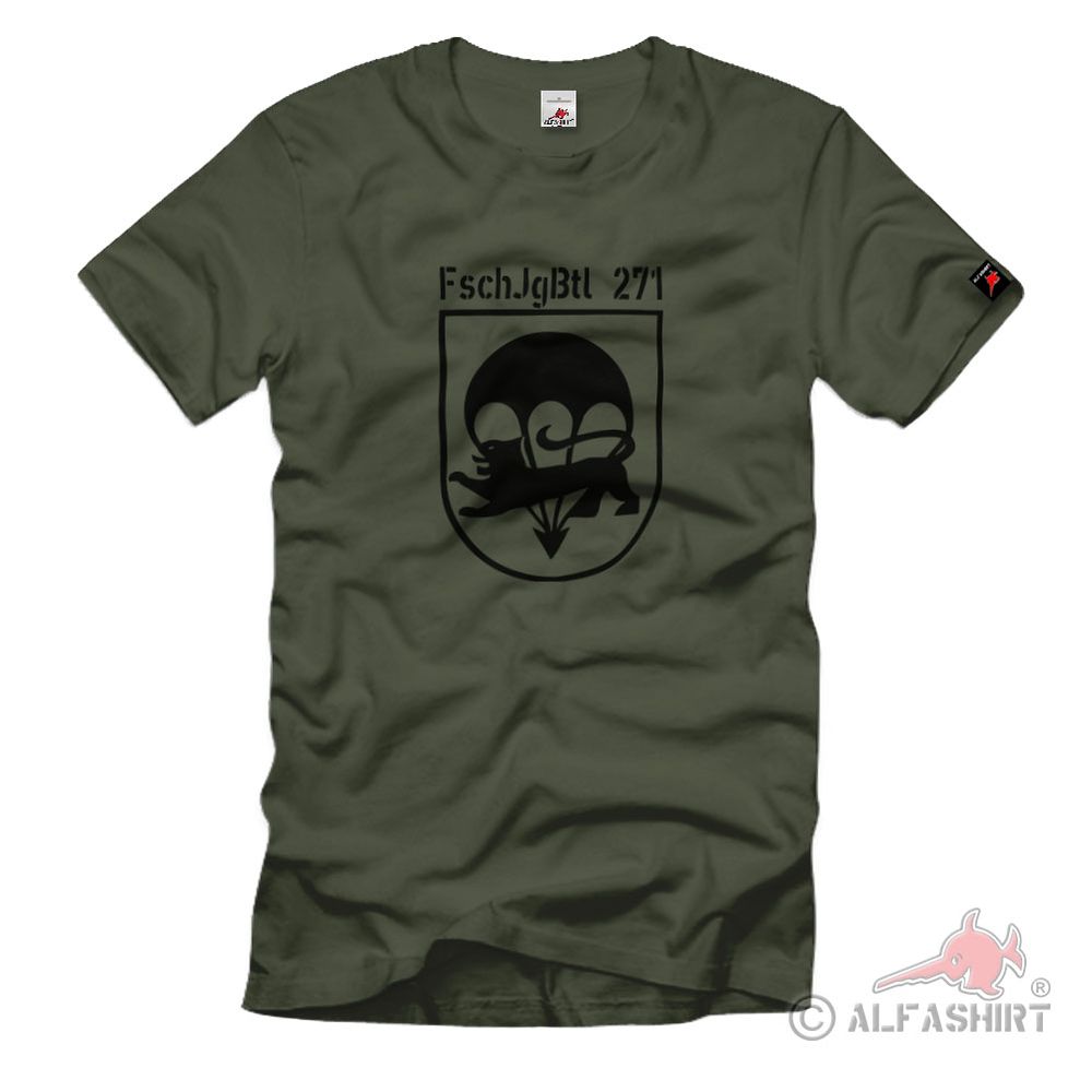 FschJgBtl 271 Fallschirmjägerbataillon Fallschirmsprung Verband T-Shirt#37055