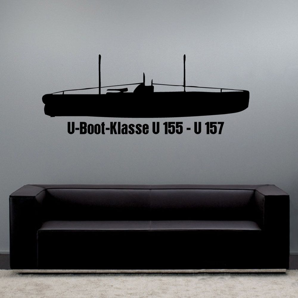 Wall decal U-boat type U 155 - U 157 German merchant submarine WWI cargo #A6197