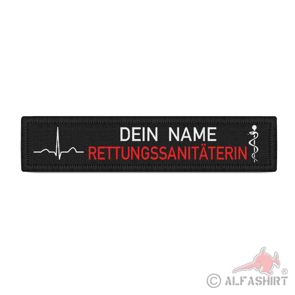 Rettungssanitäterin QRS Komplex Patch Feuerwehr Rettungsdienst #39064
