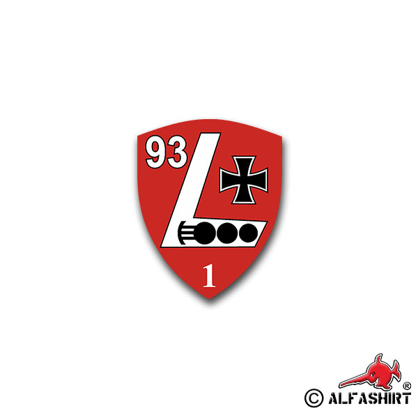 Aufkleber/Sticker 1 PzLehrBtl 93 Panzerlehrbataillon BW Wappen Heer 6x7cm A1603