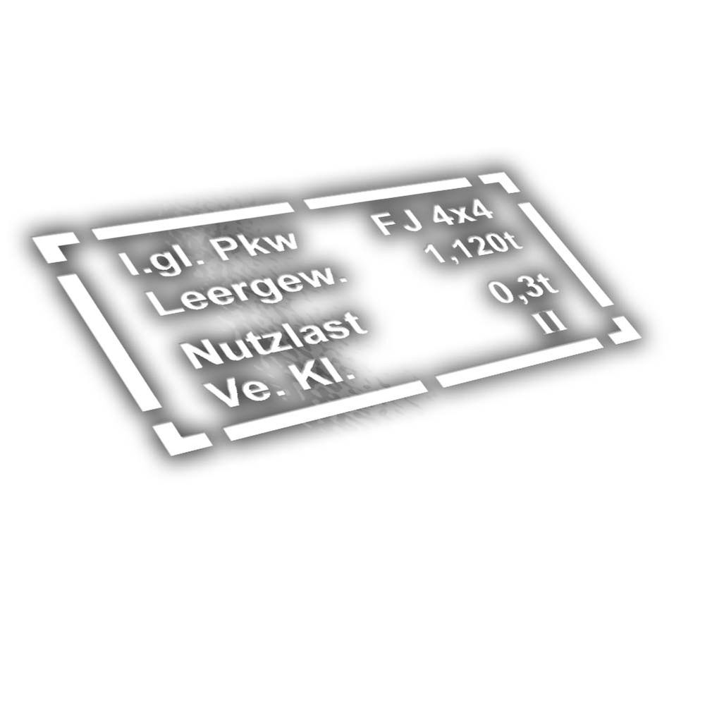 Sticker Nameplate fits Suzuki Jimny 20 x 10 # A4696.2