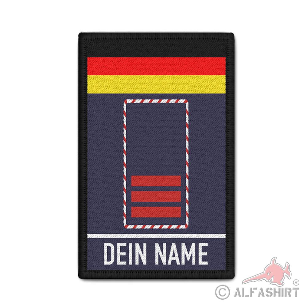Rank Patch 9,8x6cm personalisiert Freiwillige Feuerwehr FF NRW #44416