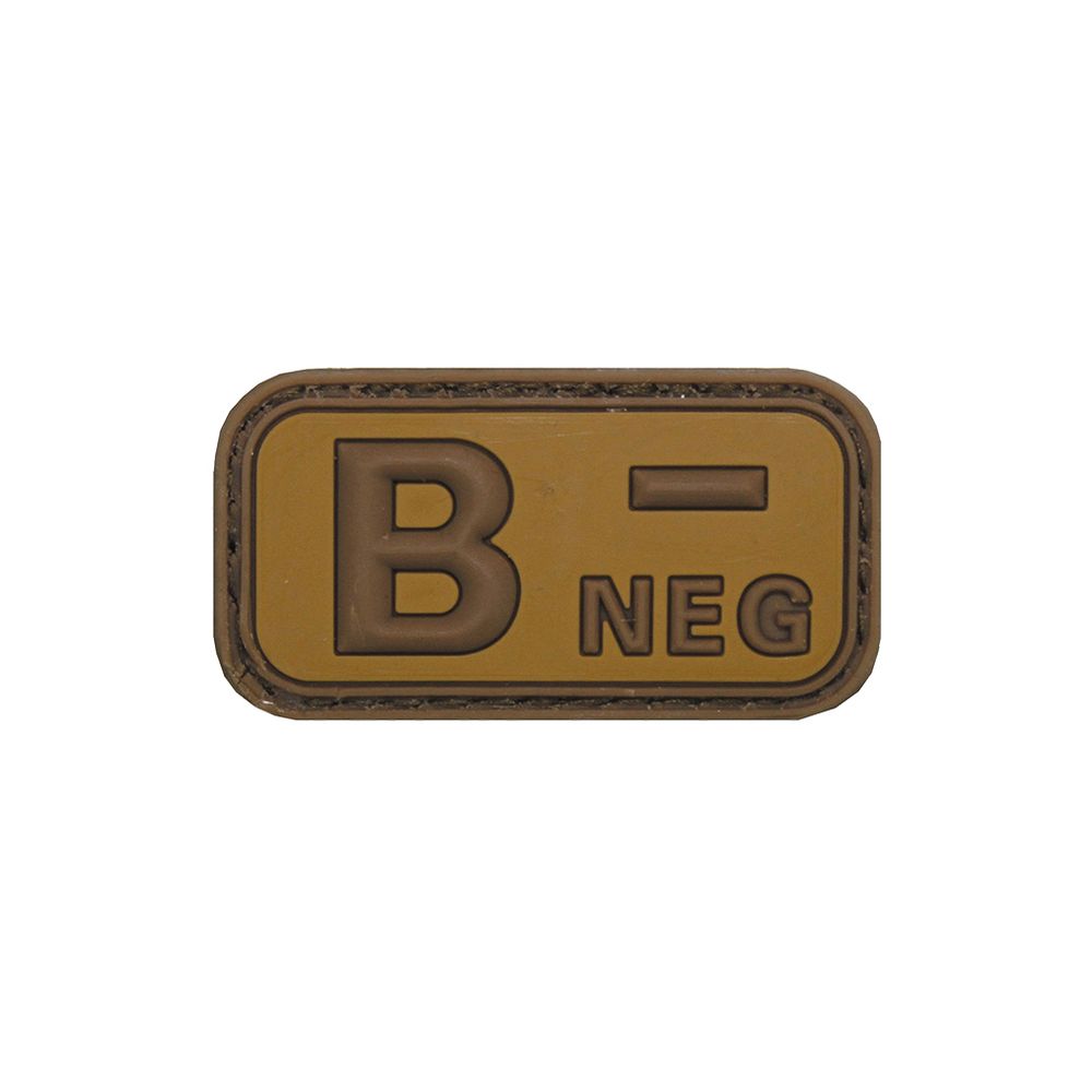 B Neg 3D Blutgruppe Plus Aufnäher Tropen Sand Patch Armee Ranger 5x2,5cm #20482