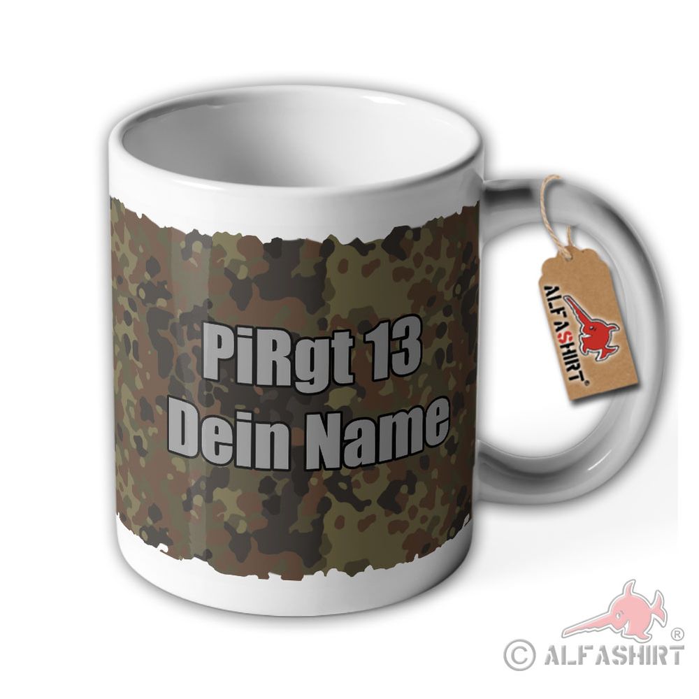 Tasse Pionier Regiment 13 Personalisiert Dienstgrad Bundeswehr #36295