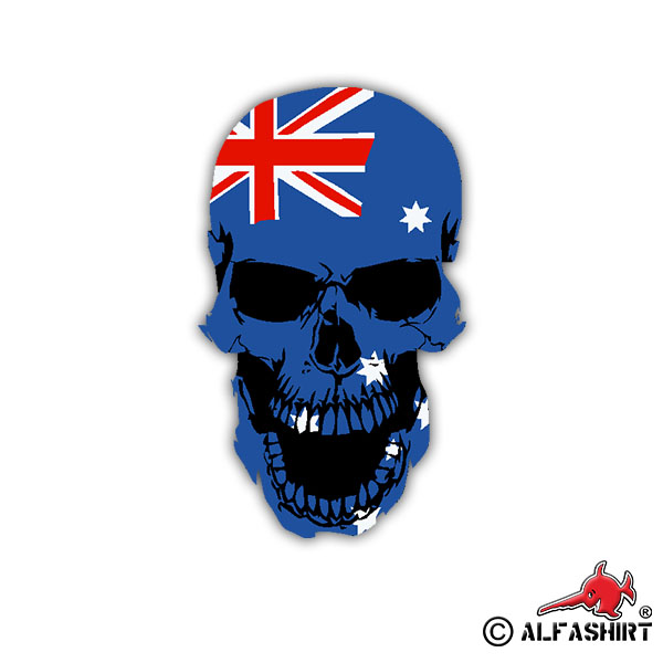 Aufkleber/Sticker Australien Skull Flagge Fahne 7x4cm A1668