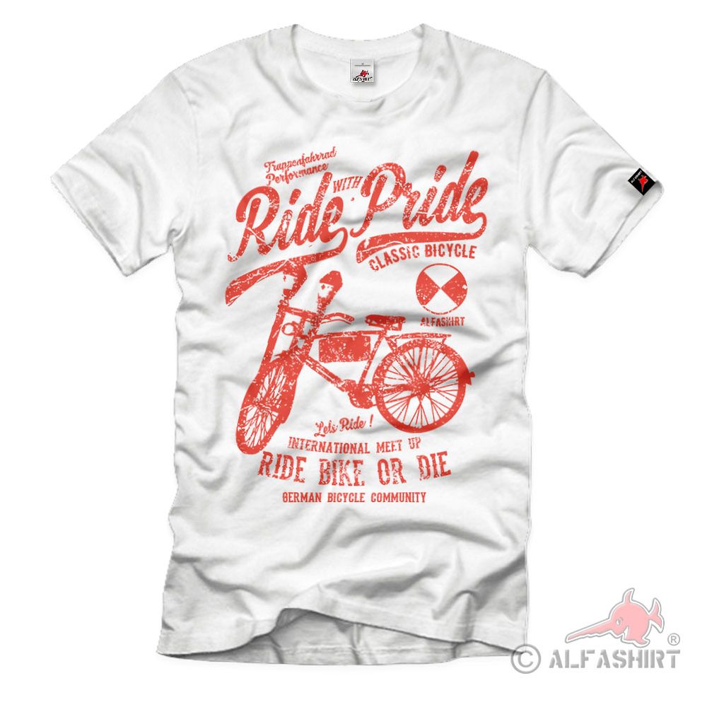 Truppenfahrrad Wh Ride with Pride Truppenrad Heer Fahrrad T-Shirt#40646