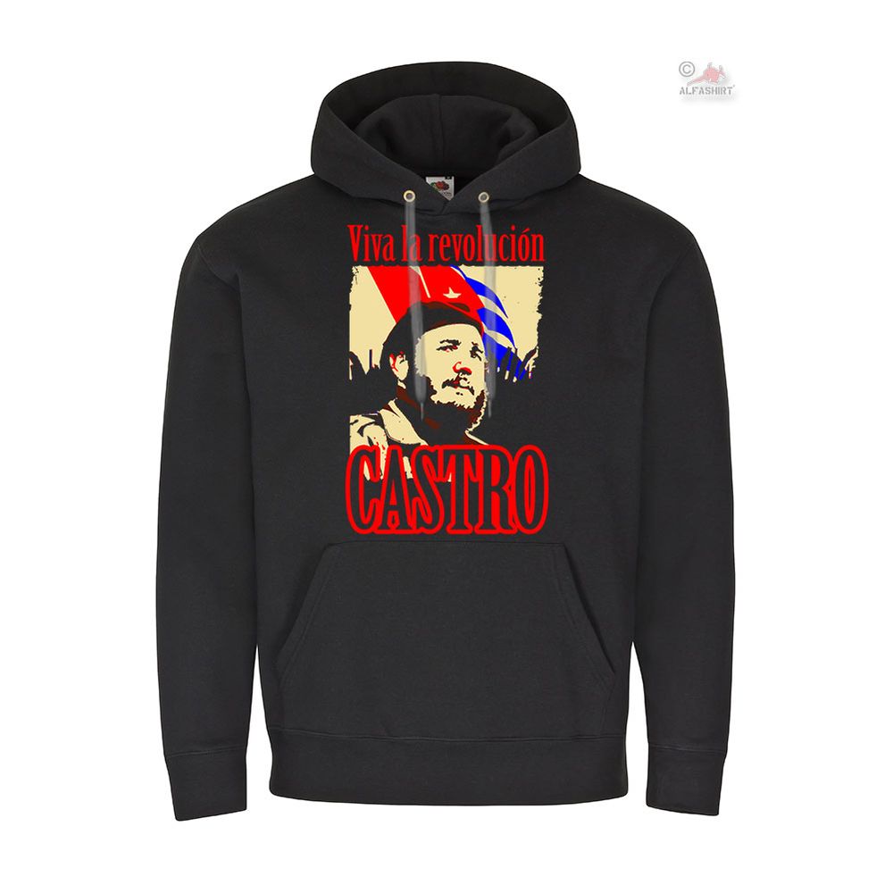 Fidel Castro Viva la revolución Máximo Líder Kuba Revolutions Hoodie #19649