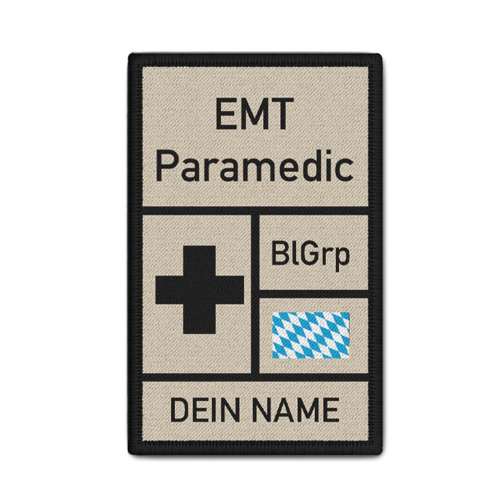 Rank Patch 9,8x6cm EMT Paramedic Bayern Emergency Medical Technician #40631