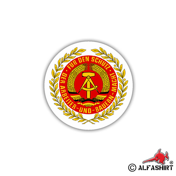 NVA Coat of Arms National People's Army GDR Germany Emblem Sticker 7x7cm # A4859