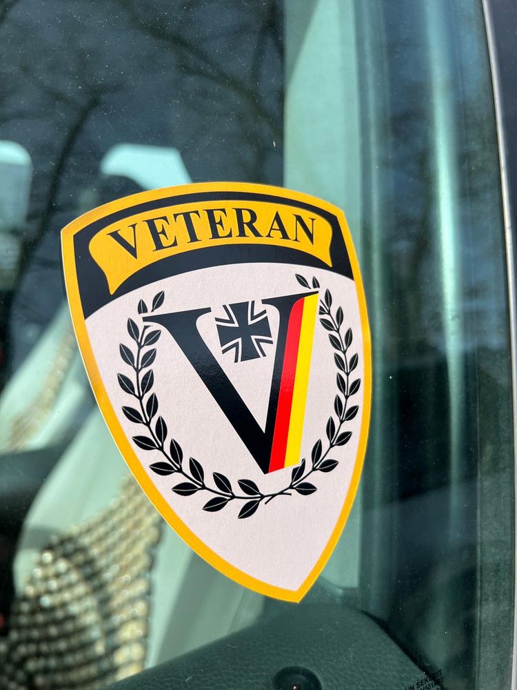 BW Veteran Sticker German Armed Forces Deployment Soldier Faithfully Served Car Rear Window Sticker #A7363