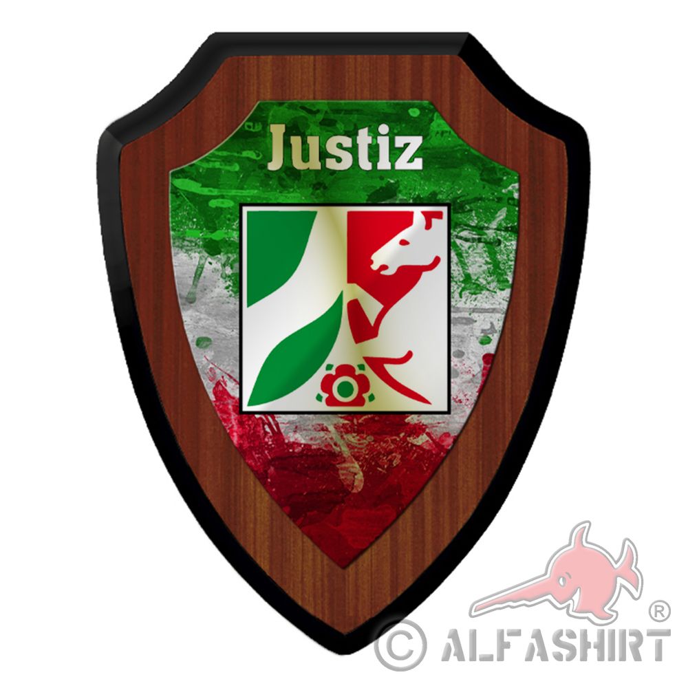 Wappenschild Justiz NRW Polizei Rechtswesen Wappen Nordrhein Westfalen #39614