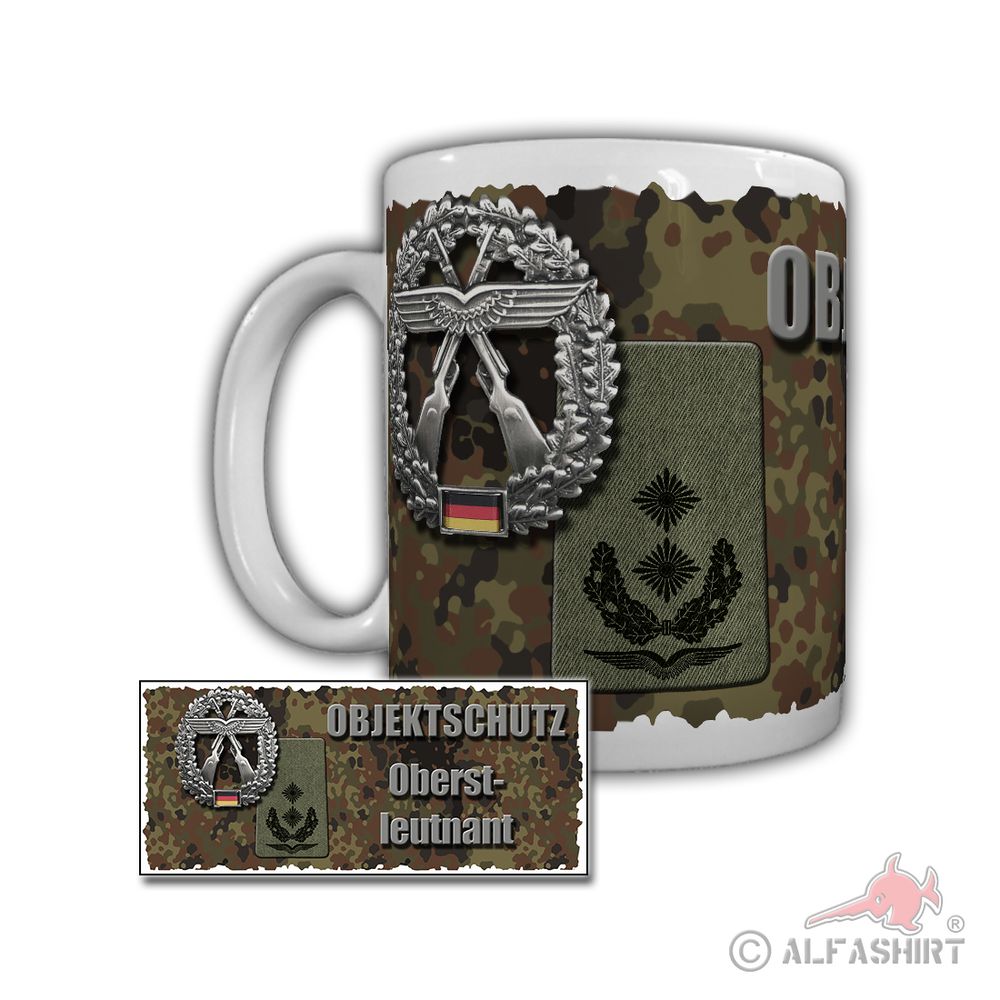 Tasse Objektschutz Oberstleutnant Cagliari Italien Ausland Rangabzeichen #29242