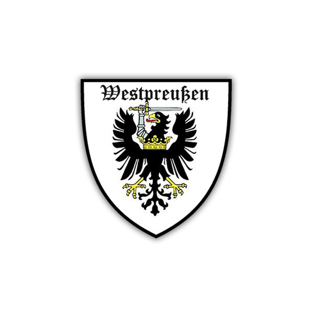 Aufkleber/Sticker Westpreußen Wappen Preußen Adler Ostpreußen 7x6,5cm A1698