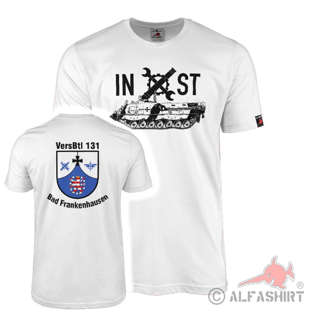 T-Shirt weiß INST Bergepanzer VersBtl Versorgungsbataillon #42604