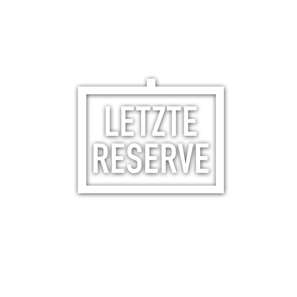 Last reserve sticker symbol rest emergency preparedness 10x8cm A5502