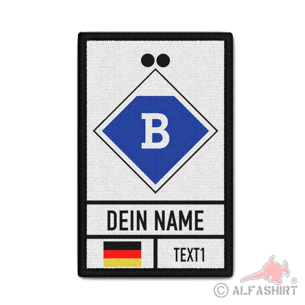 Patch Gruppenführer Bergung Fachgruppe B Hilfswerk Personalisiert 9,8x6cm #40070