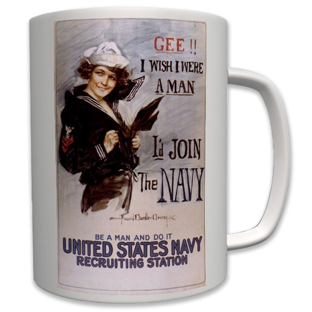 Militär Usa US Navy Marine Wk Gee! I Wish Were a Man- Tasse Becher Kaffee #6459