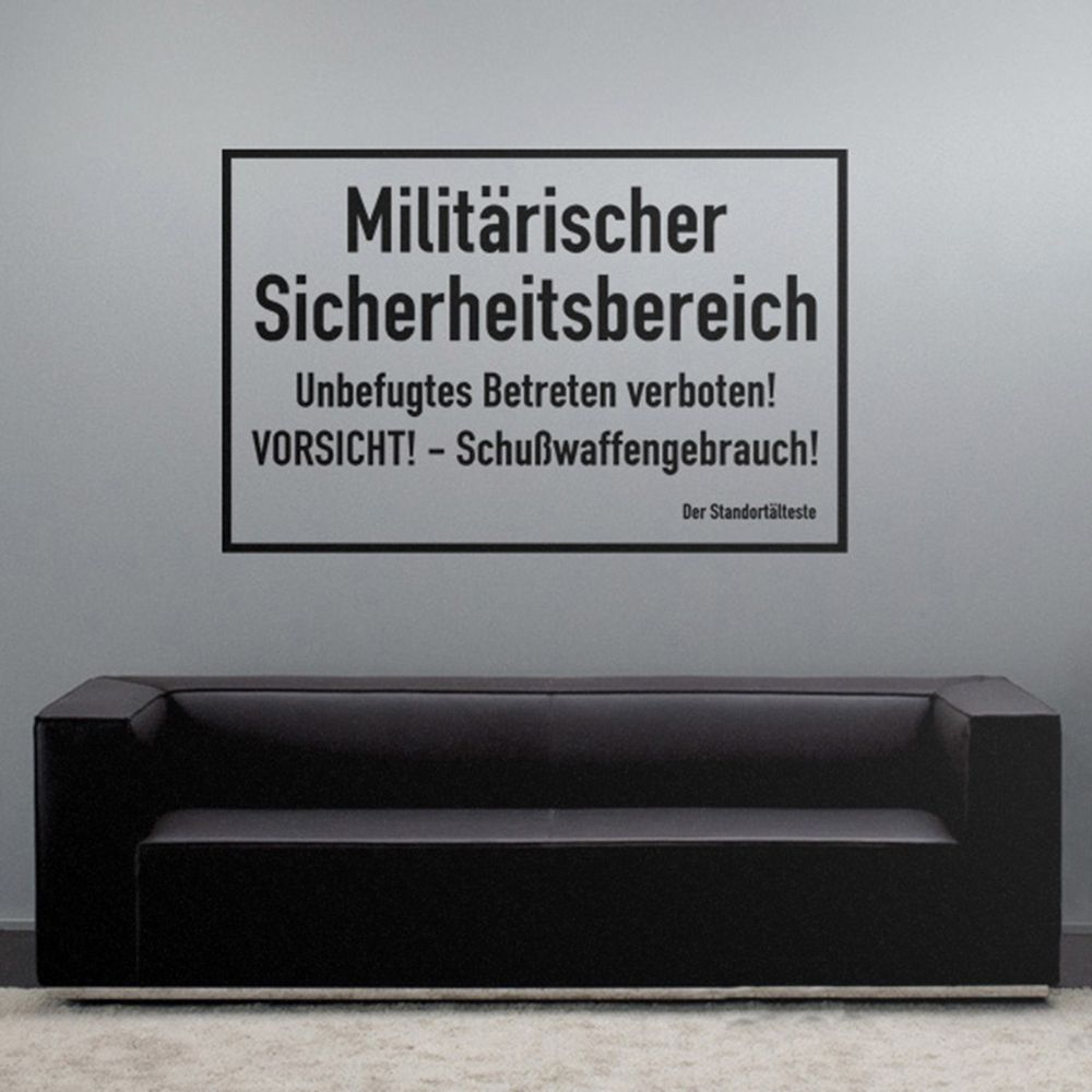 Militärischer Sicherheitsbereich Vorsicht Truppenübungsplatz (ca. 45x69cm )#3770