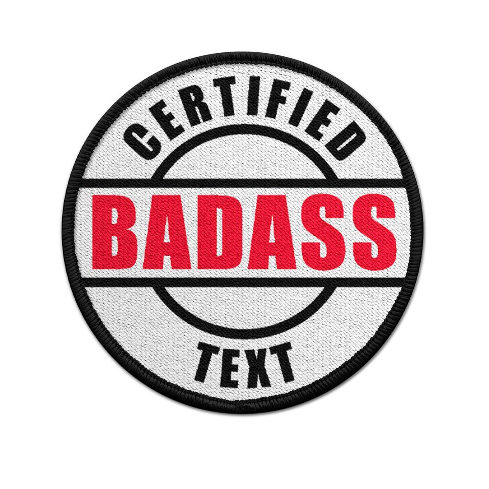 Patch Badge certified Badass Airsoft custom text #47729