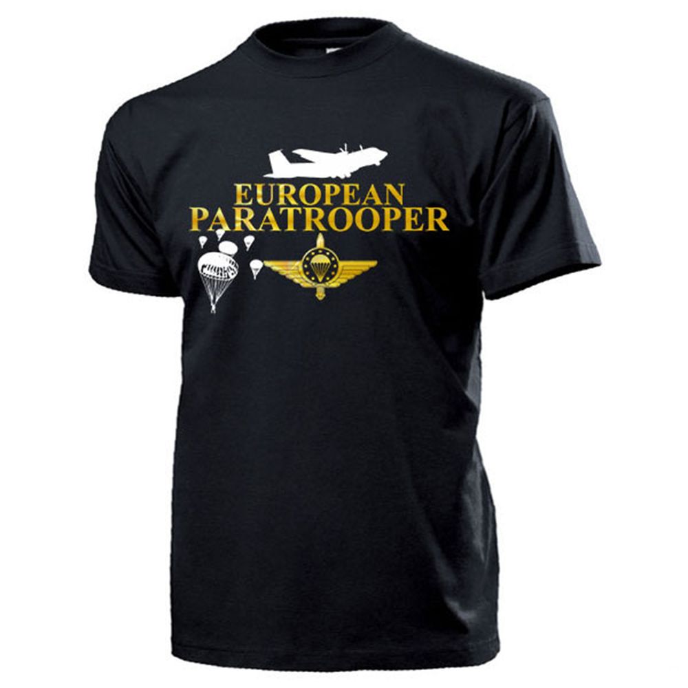 European Paratrooper European Military Parachute Jumping T-shirt # 17309
