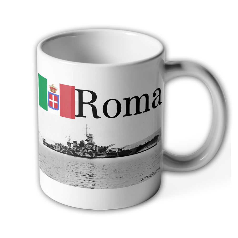 Cup battleship Roma Italy navy ship Littorio class WW2 # 35894