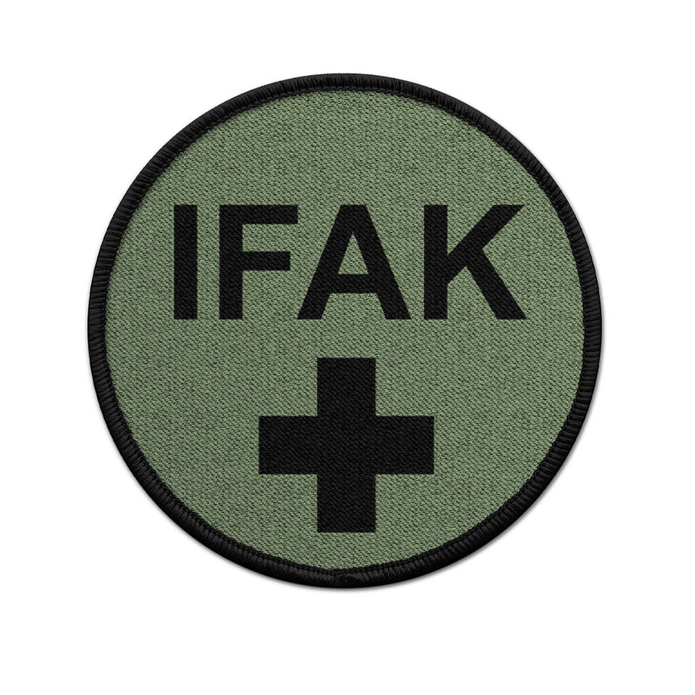 Patch 7.5cm diameter olive cross Medic round IFAK Individual First #41119