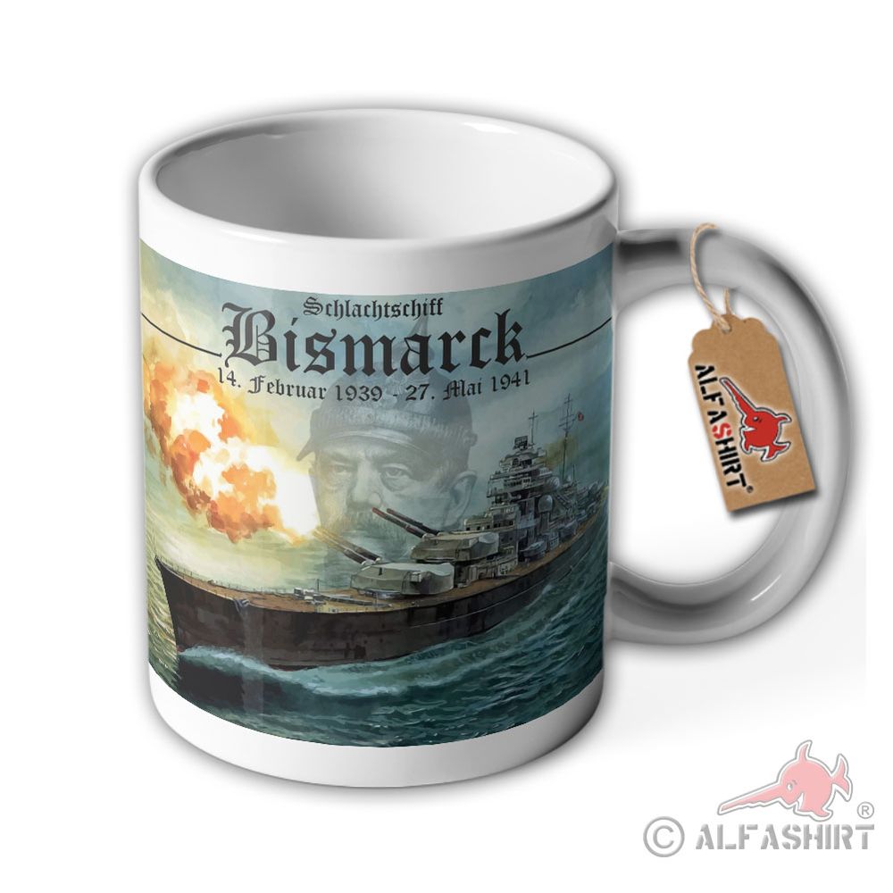 Schlachtschiff Bismarck Marine Schiff Deutschland - Tasse #824a