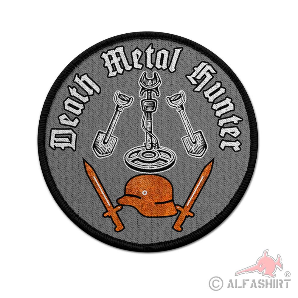 Patch Death Metal Hunter Sondengänger Bodenfund Metallsonde Sondeln #40243