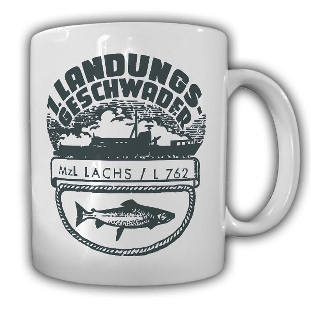 Tasse 1Landungsgeschwader MZL Lachs L 762 Marine Bundesmarine Besatzung #23994