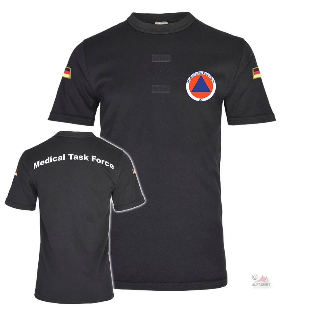 Bw Tropen schwarz Medical Task Force 27 Kat Schutz T Shirt #39070