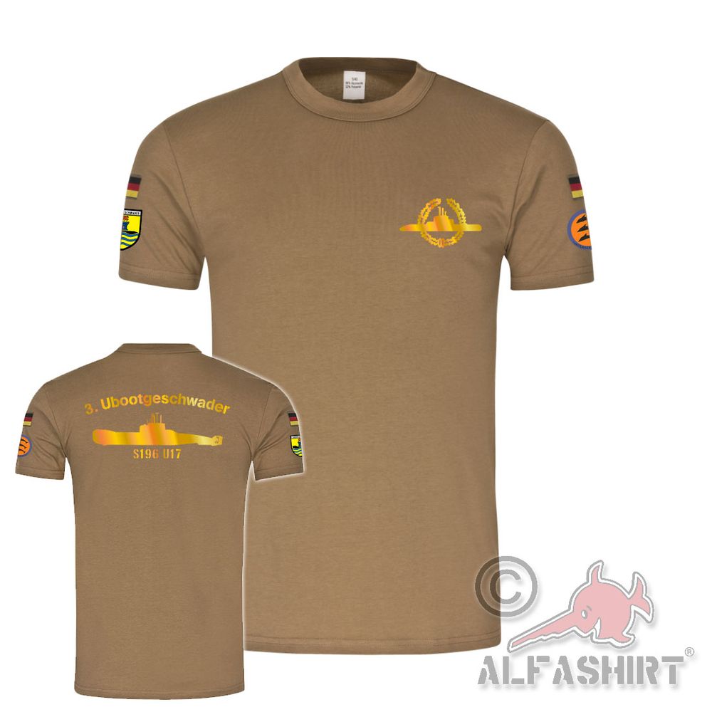 BW Tropenshirt 3 Ubootgeschwader UG U17 Tätigkeitsabzeichen Gold #44901