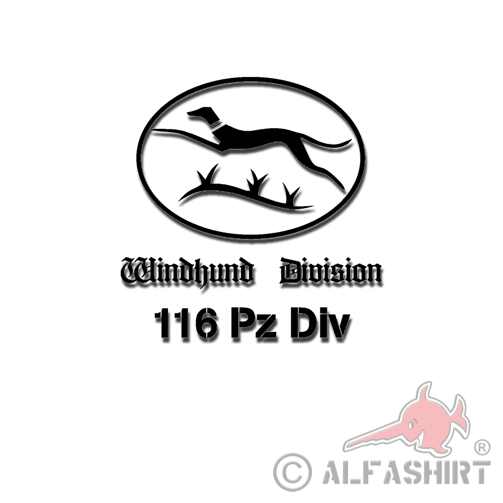 Sticker Greyhound Division 116 Pz Div Unit Large Bandage 30x30cm # A4771