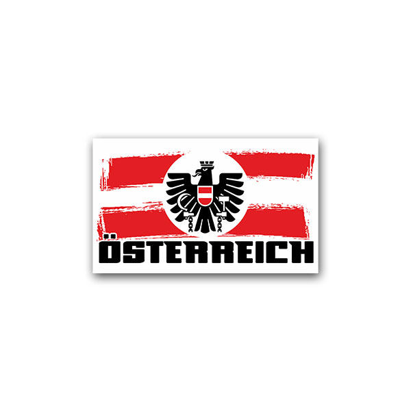 Aufkleber/Sticker Österreich Republik Binnenstaat Wien Adler Fahne 12x7cm A2013