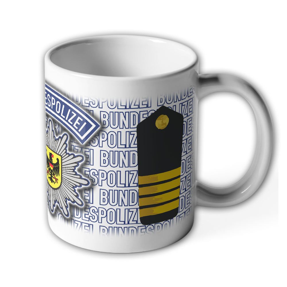 Polizeihauptmeister Bundespolizei zu See BPOL Schulterklappe Wache Tasse #29095