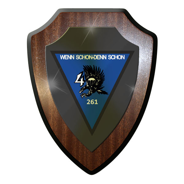Wappenschild / Wandschild / Wappen - 4 FschJgBtl 261 Wenn Schon Denn #11641