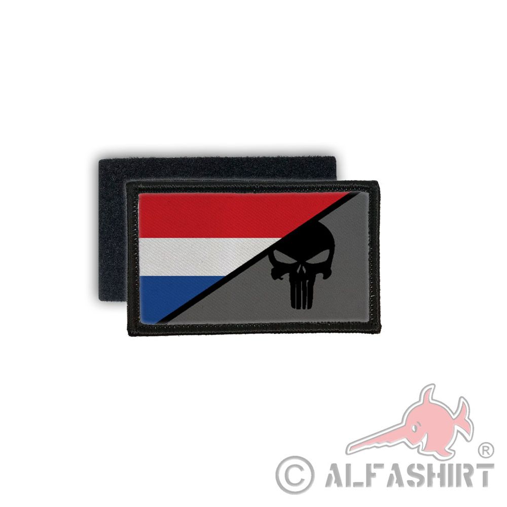 Netherlands Skull Flag Normal Infidel KFOR ISAF KSK Marechaussee Patch # 27665
