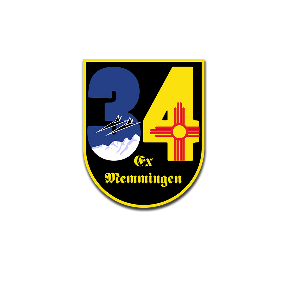 JaboG 34 Ex Memmingen Wappen Abzeichen Jagdbomber Geschwader 34 7cm  #A5964