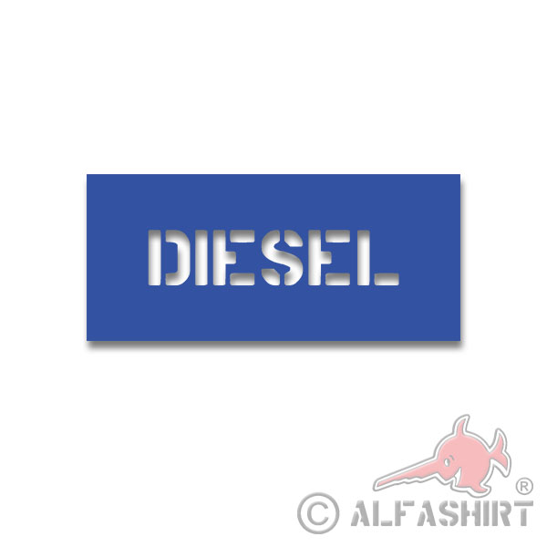 Lackierschablonen-Aufkleber DIESEL Gas Sprit Stencil Benzin 10x2cm #A4466