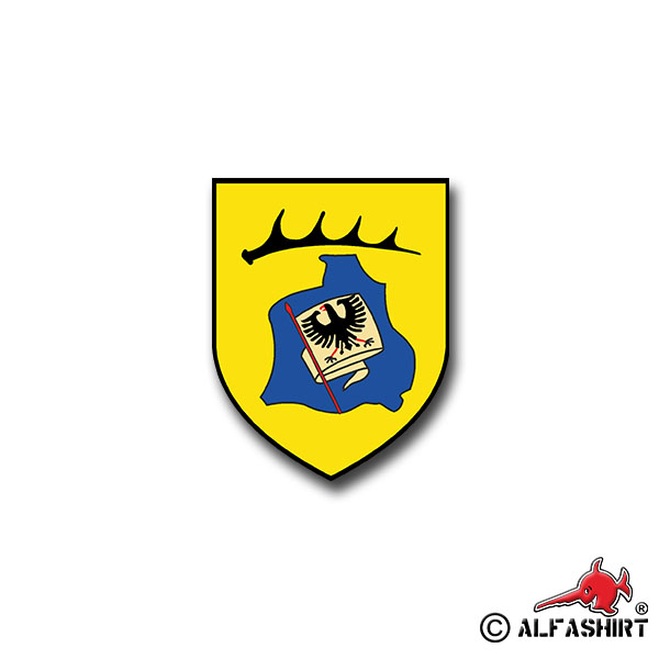 Aufkleber/Sticker VBK 1 Verteidigungskommando Stuttgart WBK Wappen 5x7cm A1174