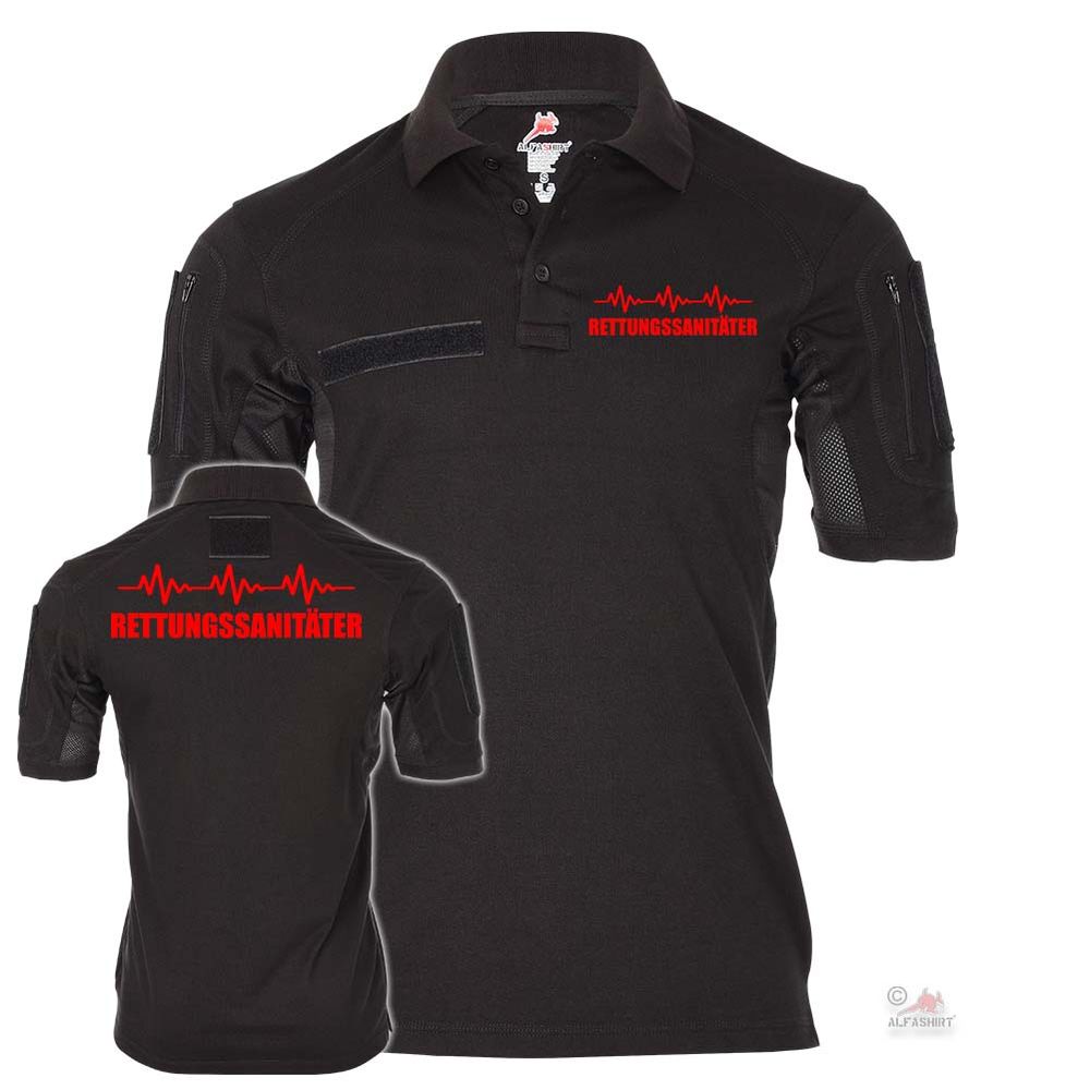 Tactical Poloshirt Rettungssäniter Sanitäer Rettungs Sani Einsatz Notfall #25599