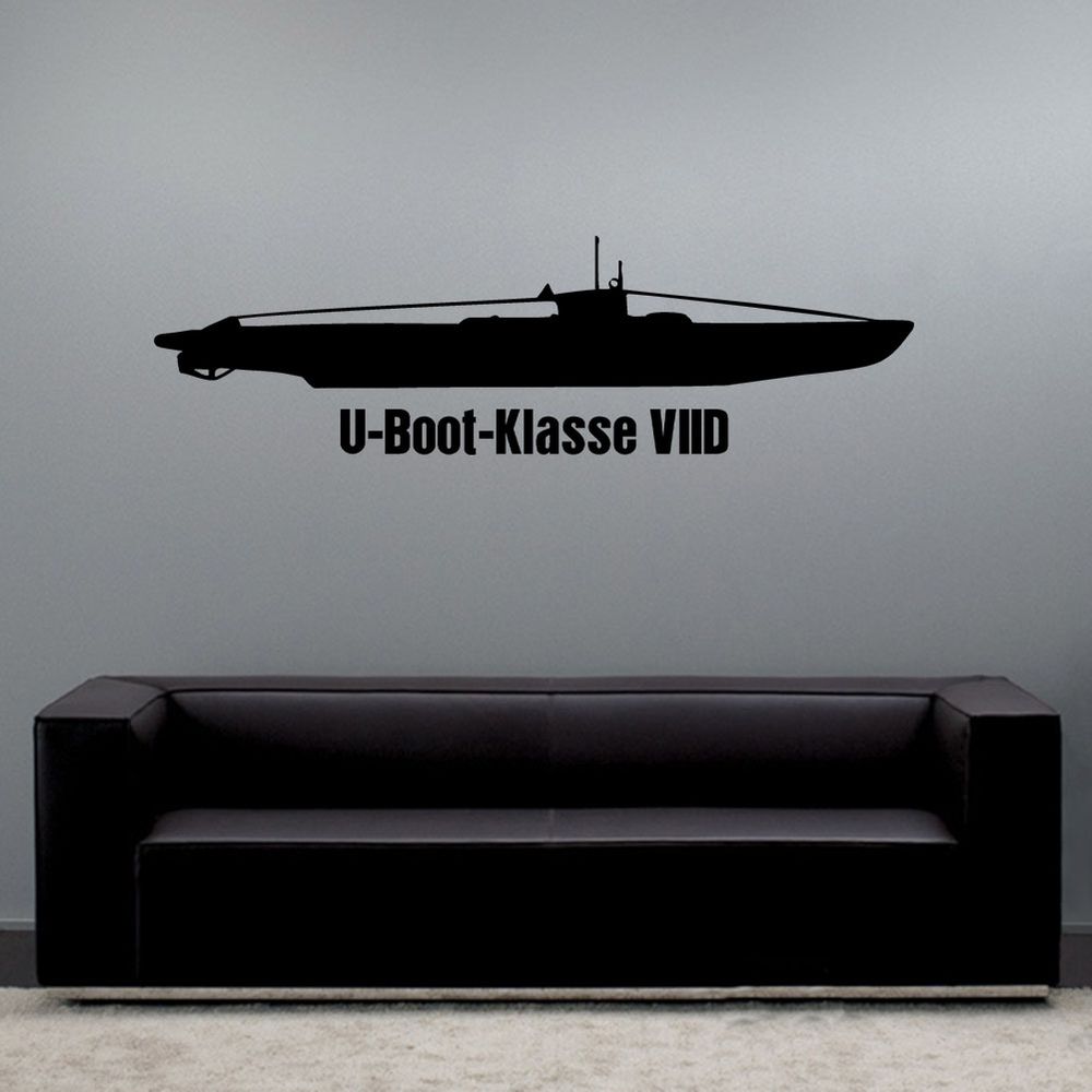 Wandtattoo U-Boot Klasse VIID Minenleger Ankertauminen U213 - U218 Scapa #A6211