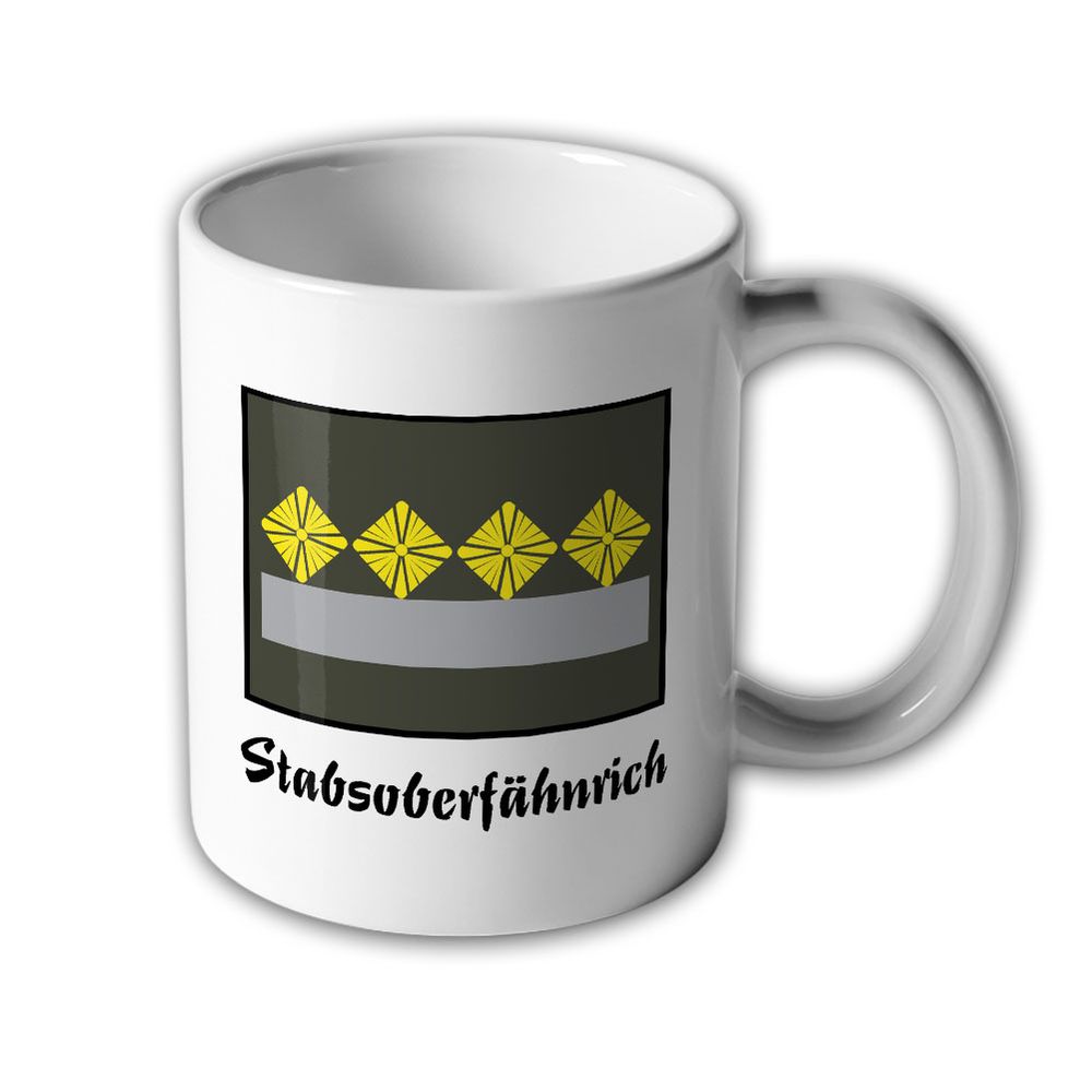 NVA UTV Oberstabsfähnrich Tasse Dienstgrad DDR Ostdeutschland Ossi #30507
