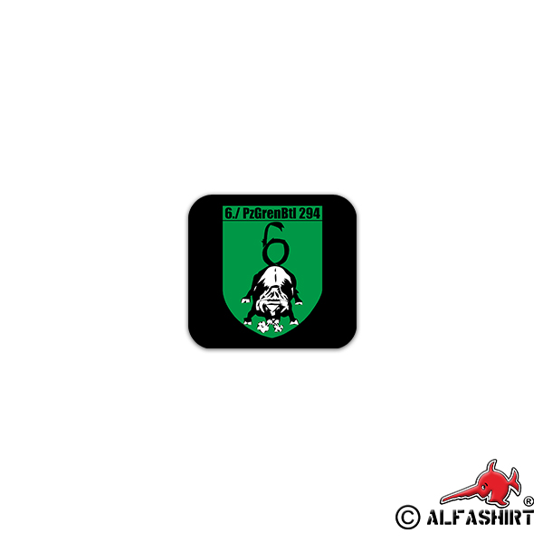 Sticker 6 PzGrenBtl 294 Panzergrenadierbataillon BW Army 7x6,4cm A2683