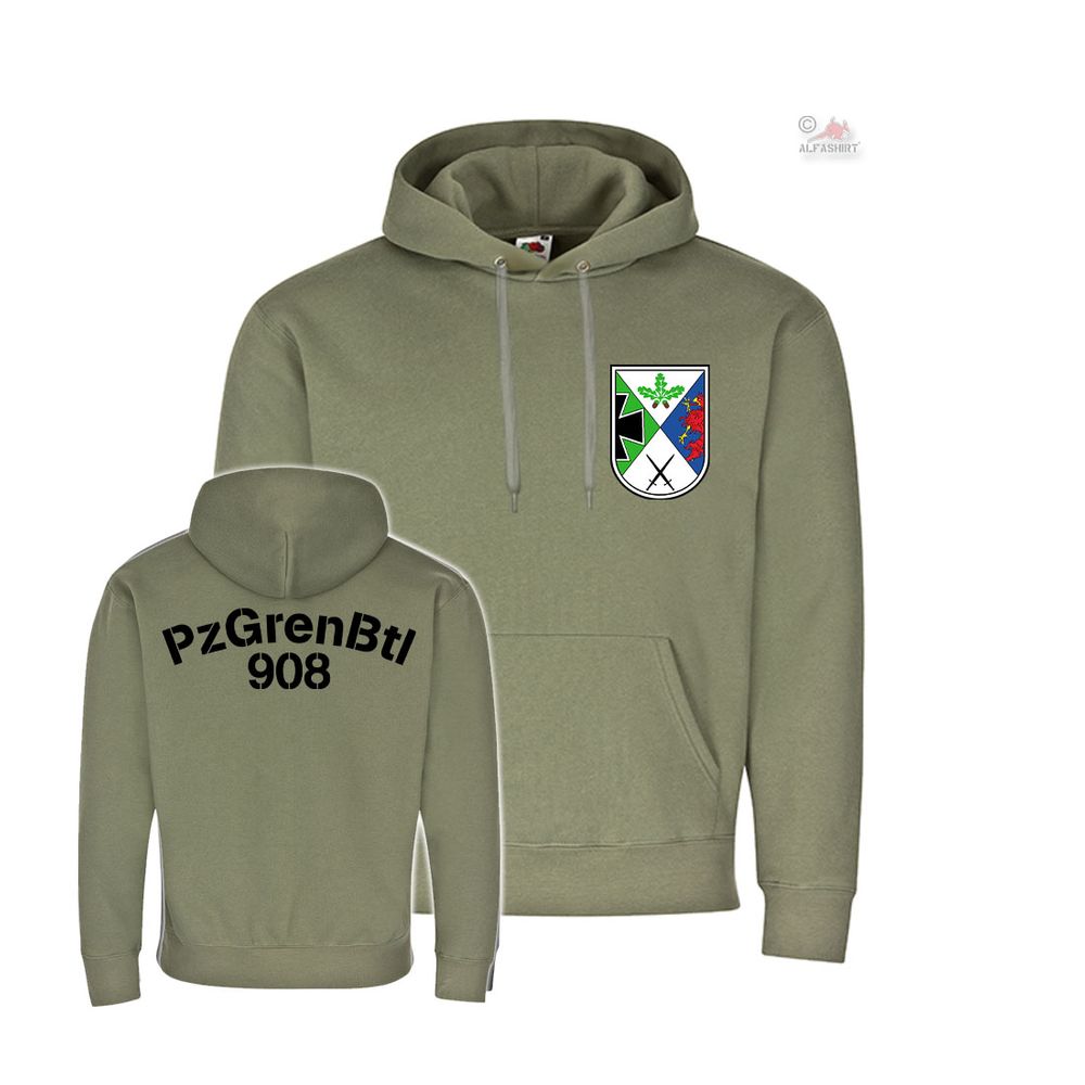 Hoodie PzGrenBtl 908 Viereck Hagenow Augustdorf Panzergrenadier Bundeswehr#40834