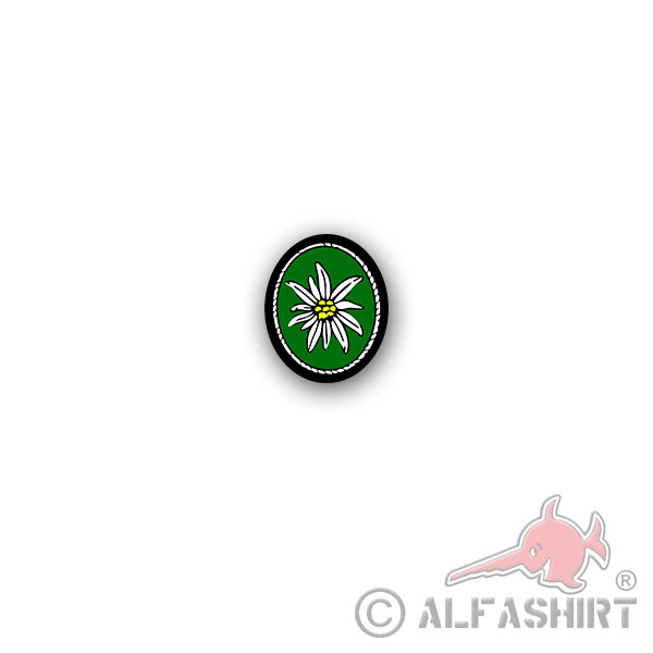Mountain Hunter Flower Sticker Plant Leontopodium Alps Alpine Flower 6x7cm # A3611