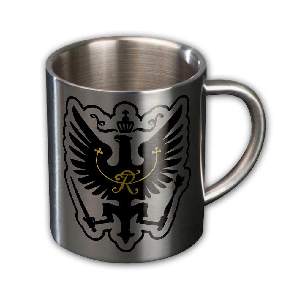 Metal mug Prussia Eagle Fredericus Rex Old Fritz stainless steel cup #44810